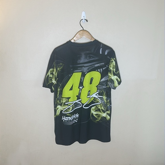 Hendrick Jimmie Johnson Shirt Mens Size Large Black  48 NASCAR Short Sleeve - Picture 4 of 9